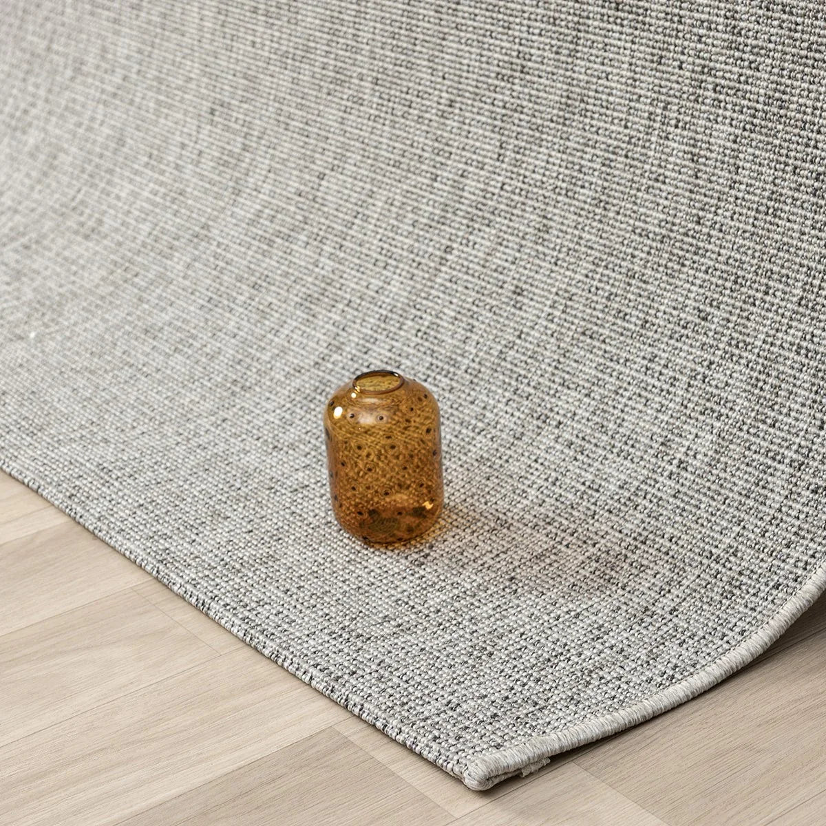 Gri Dokuma Görünümlü Modern Halı