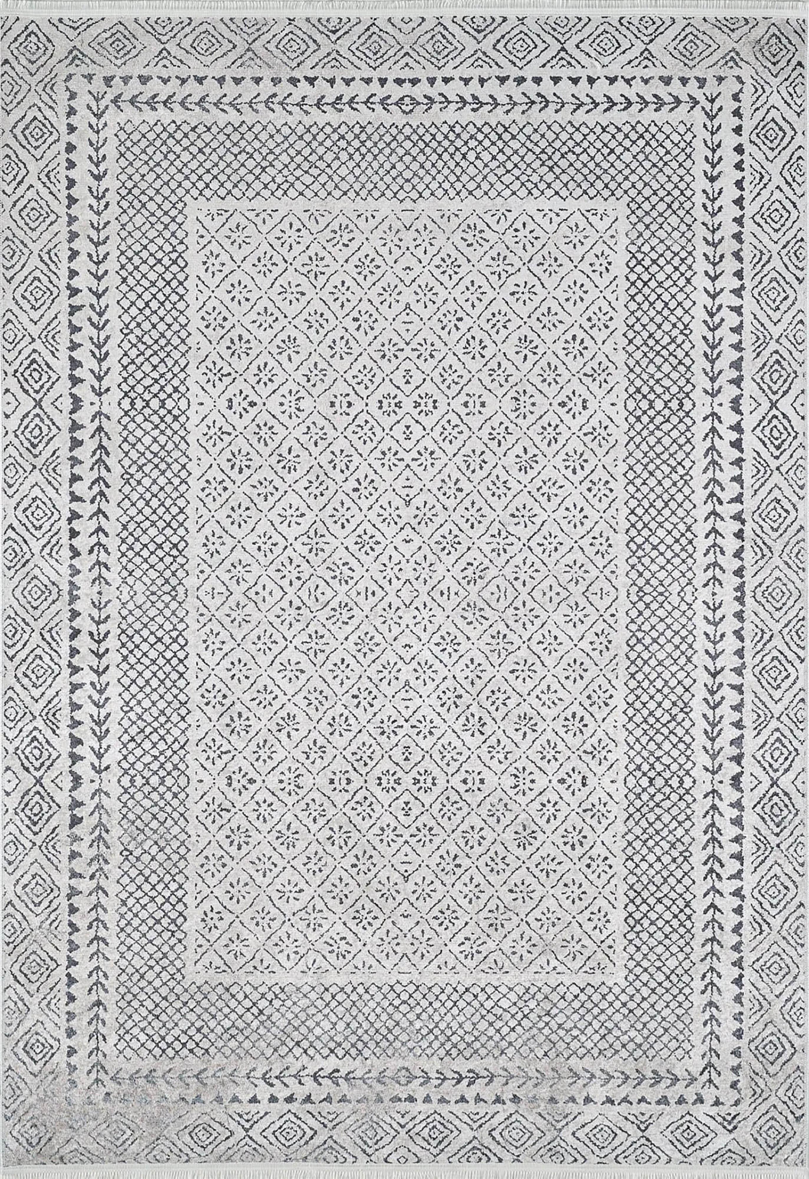 Gri Geometrik Halı