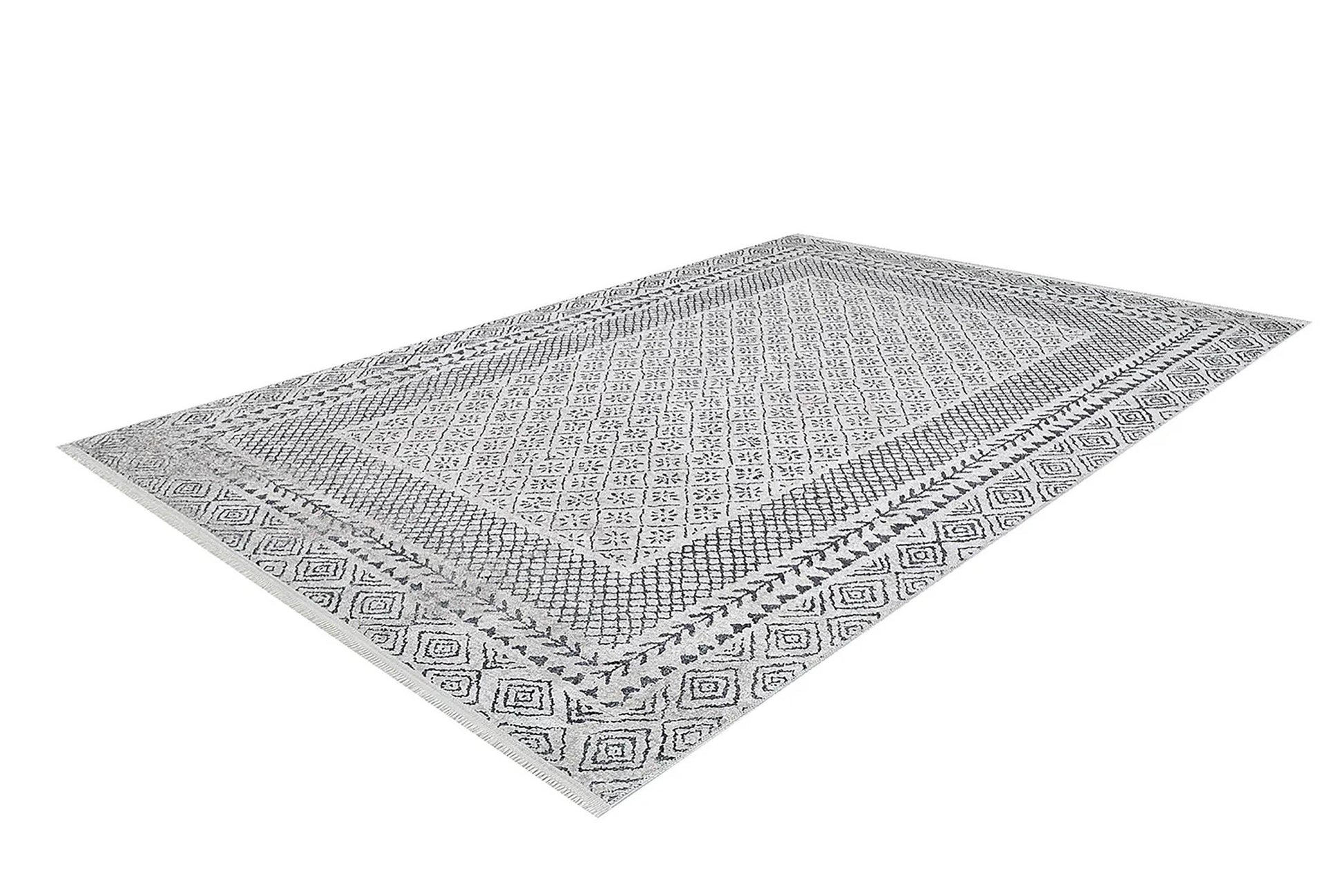 Gri Geometrik Halı