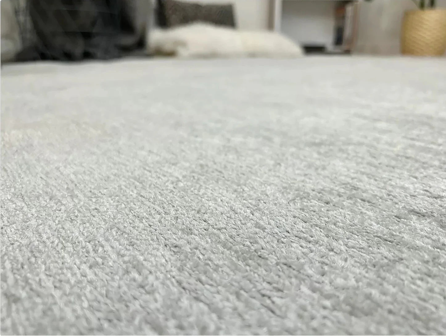 Gri Gümüş Düz Yıkanabilir Antibakteriyel Halı