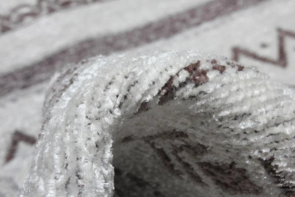 Gri Siyah Pamuk Polyester Modern İskandinav Yıkanabilir Halı