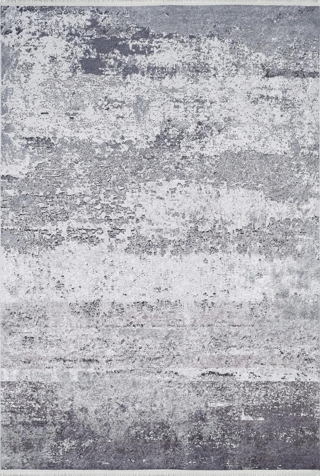 Gri Tonlarda Abstre Modern Halı