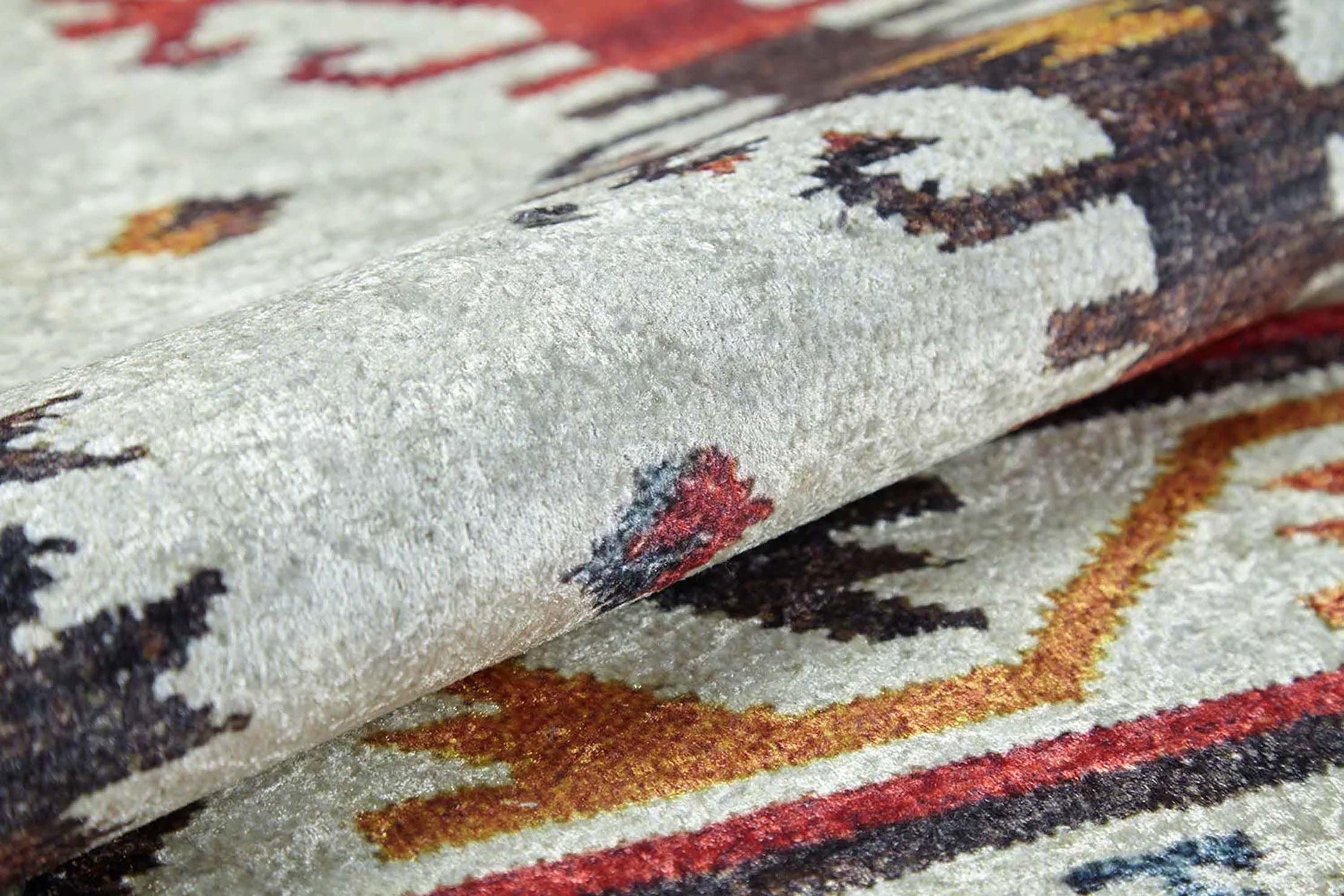 Güneybatı Aztek Desenli Renkli Kilim Halı