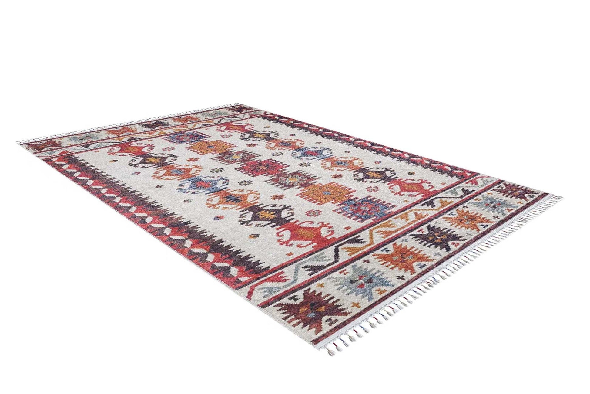 Güneybatı Aztek Desenli Renkli Kilim Halı