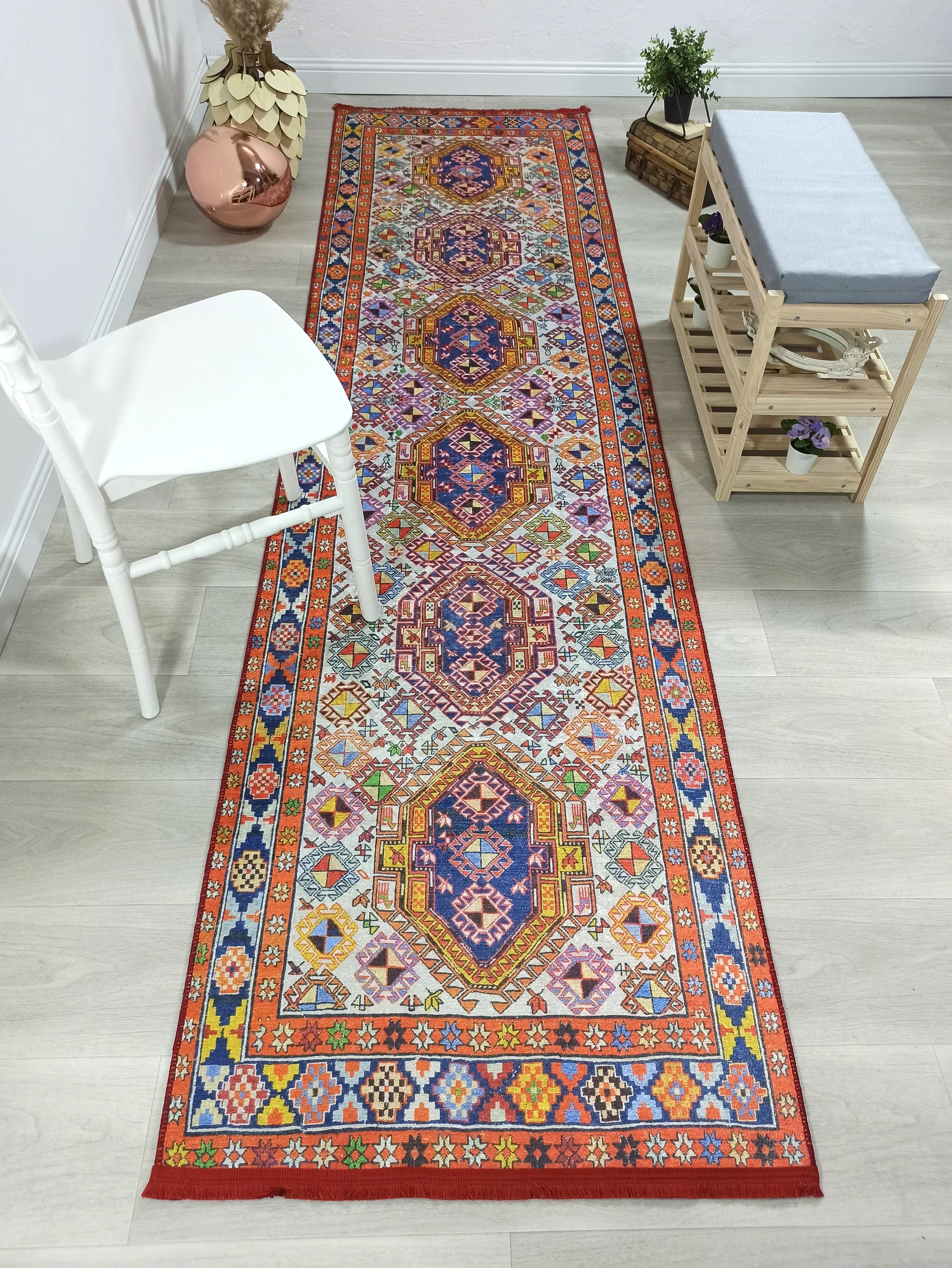 İran Doğal Bej Renkli Vintage Halı
