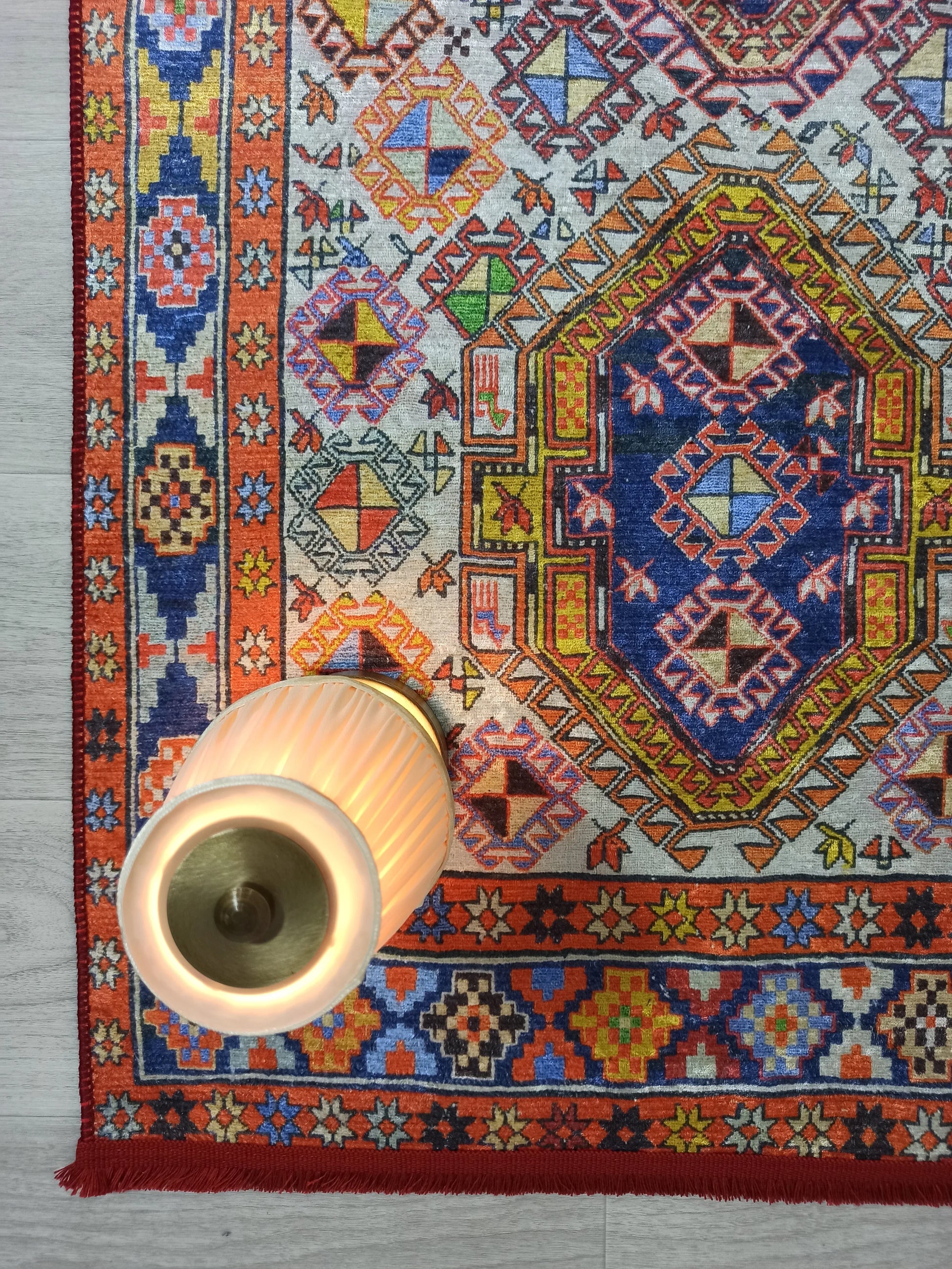 İran Doğal Bej Renkli Vintage Halı