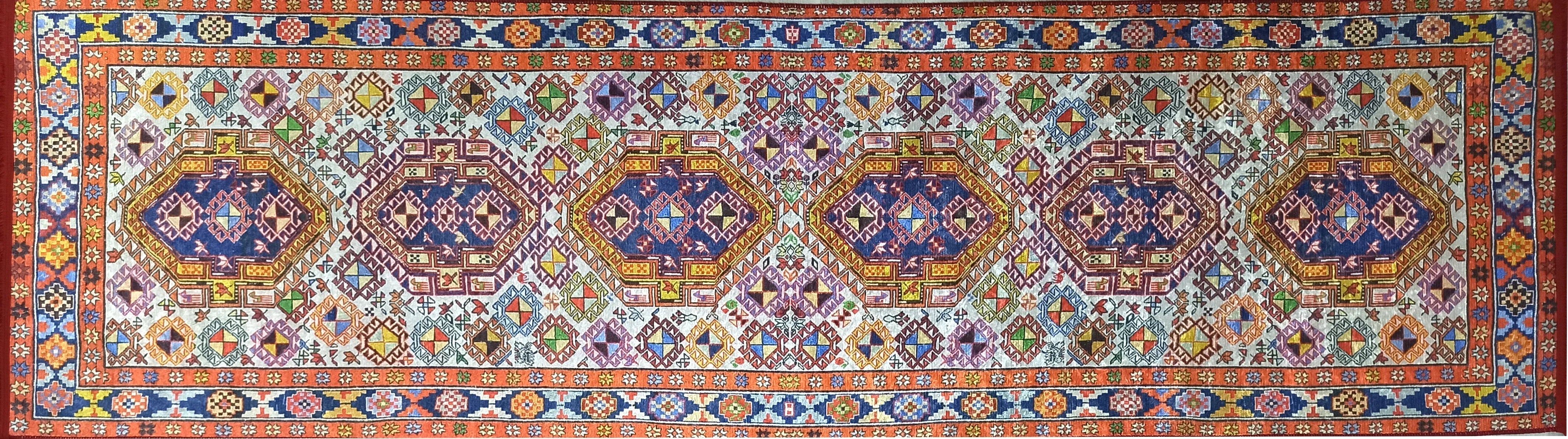 İran Doğal Bej Renkli Vintage Halı