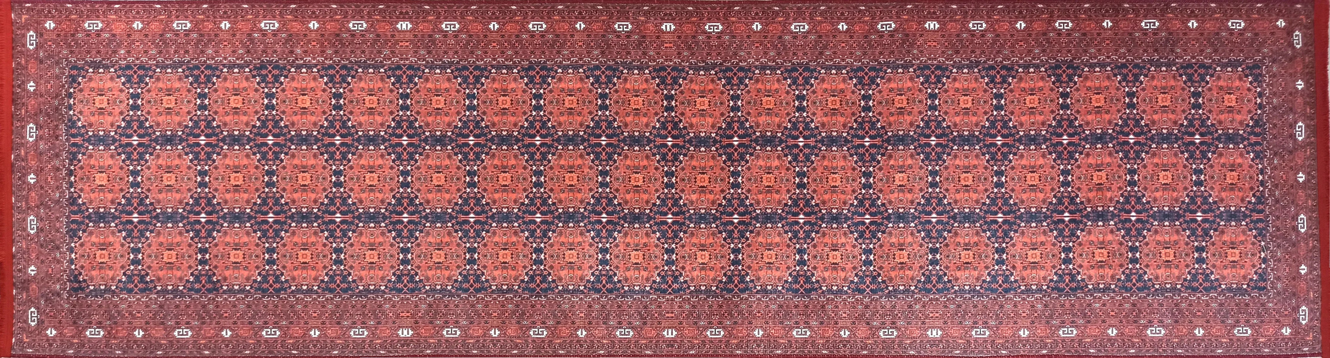İran Kırmızı Geometrik Desenli Halı