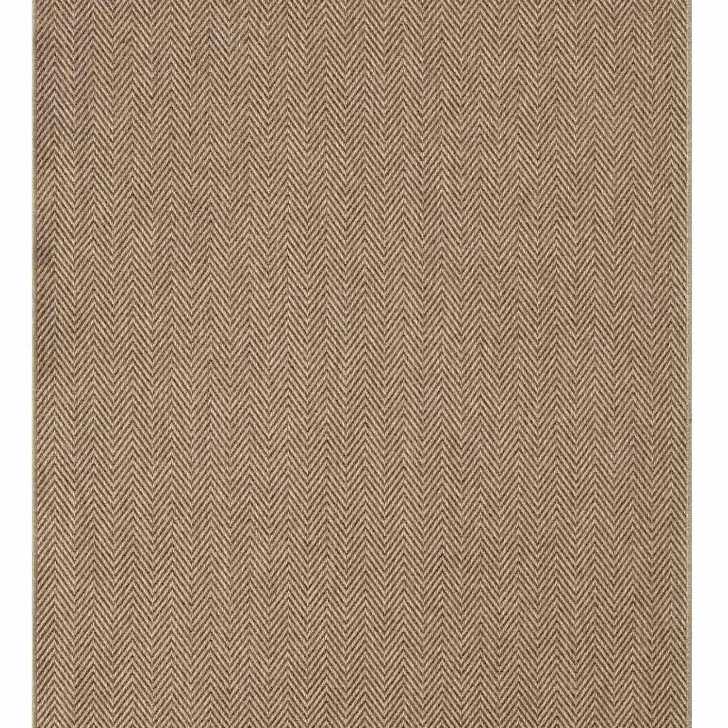 Kahve Bej Kılçık Desenli Modern Jüt Halı