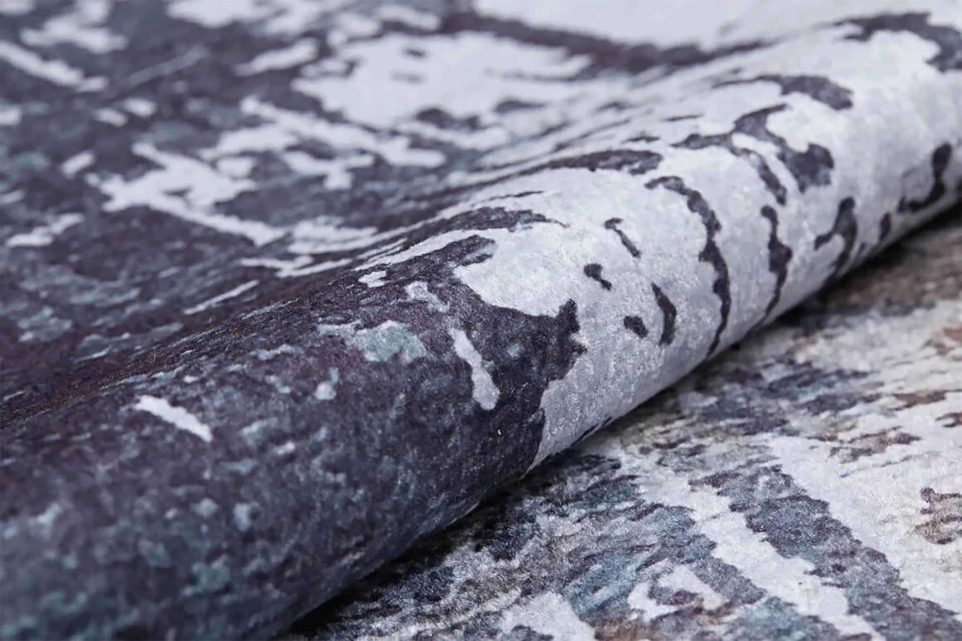 Kahve, Gri ve Beyaz Modern Soyut Sanat Halısı