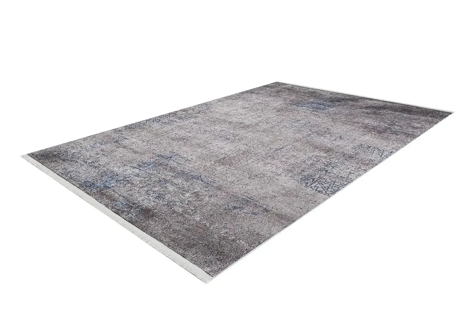 Kahverengi Lacivert Detaylı Modern Halı