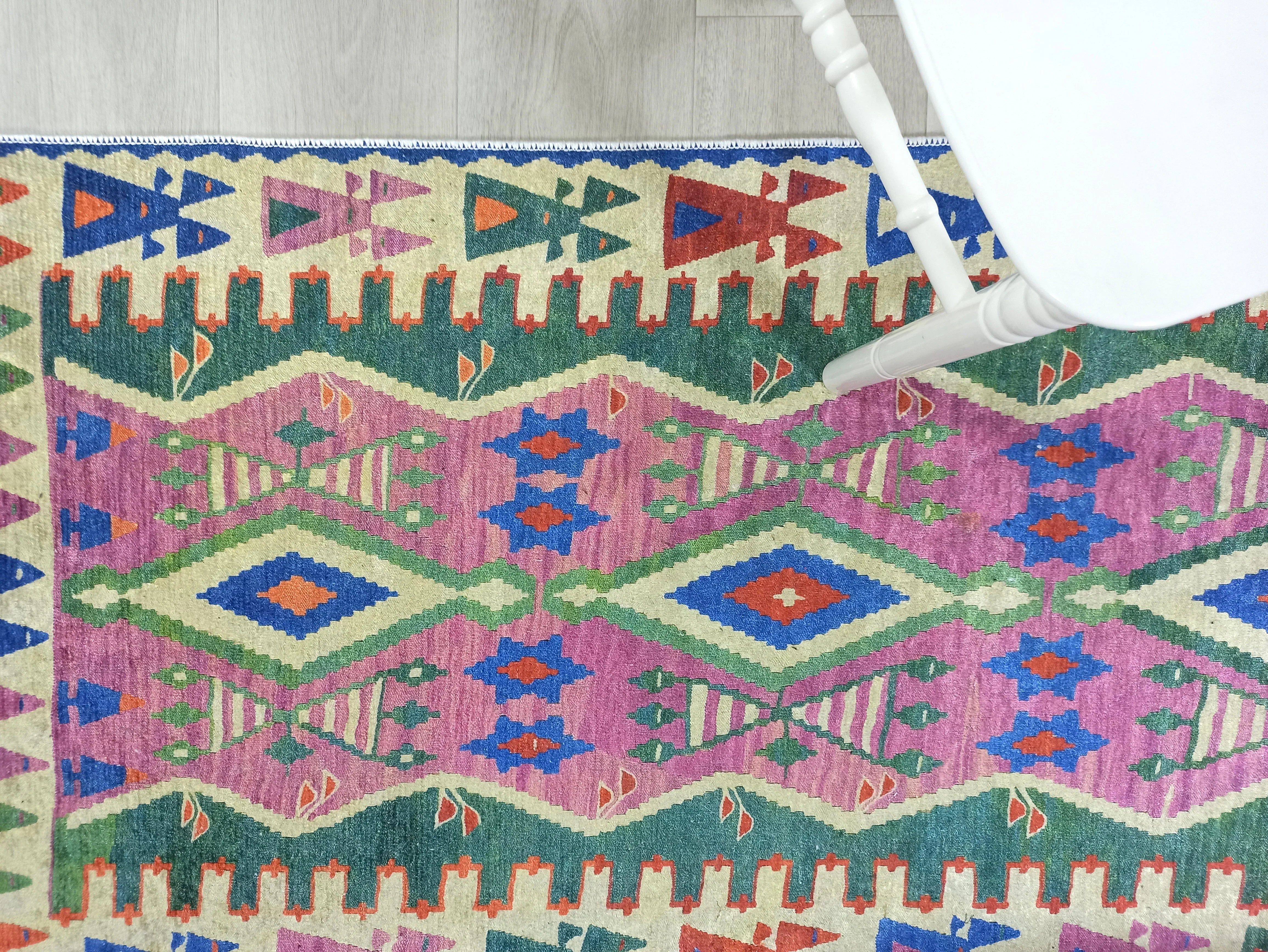 Kilim Tarzı Çok Renkli Modern Bohem Halı
