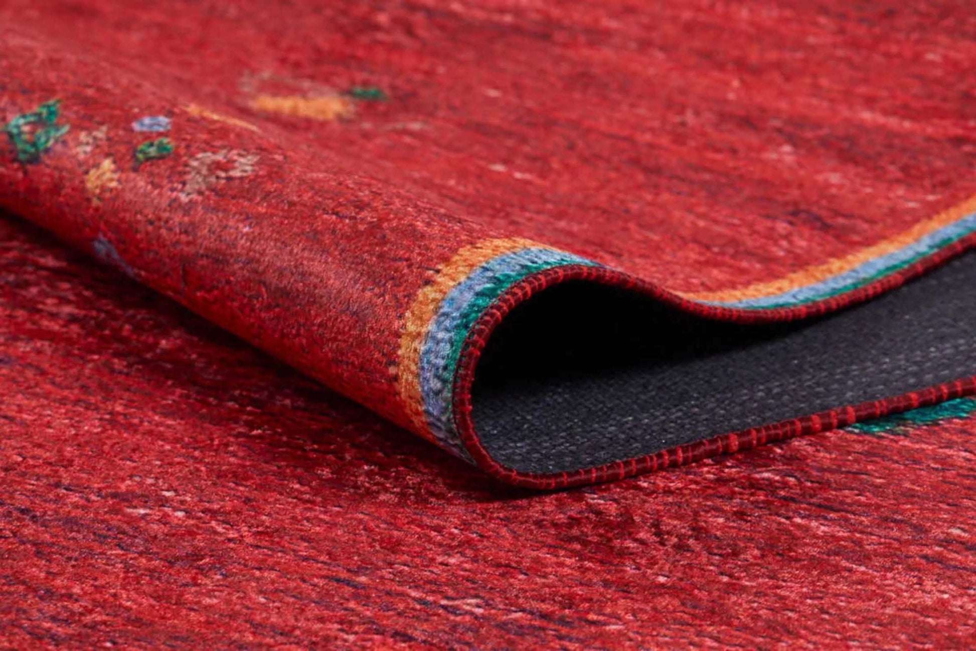 Kiremit Kırmızı Geometrik Desenli Uşak Kilim Halı