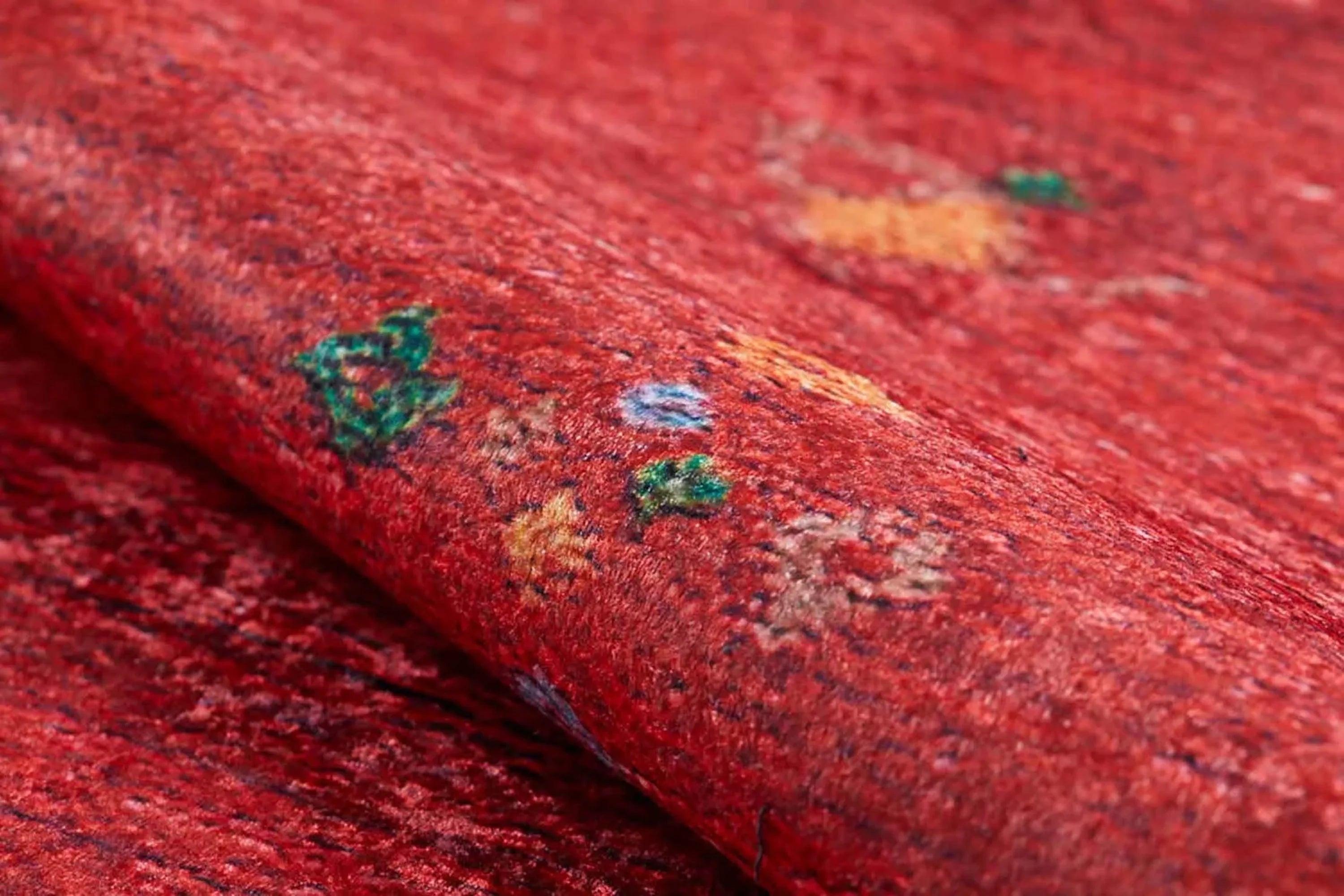 Kiremit Kırmızı Geometrik Desenli Uşak Kilim Halı