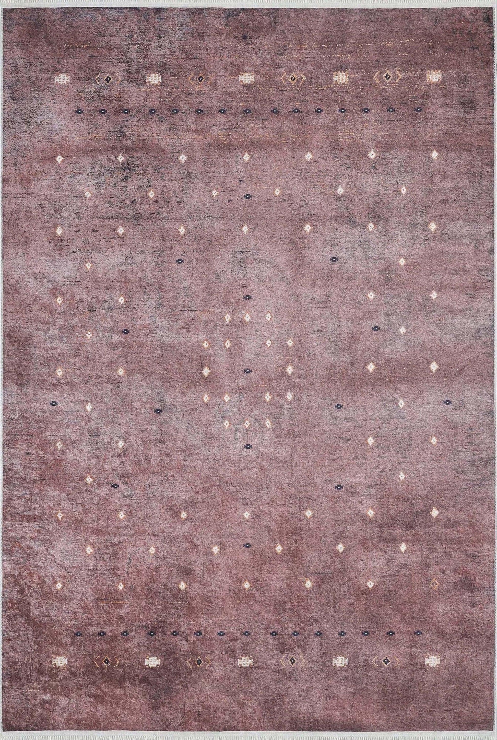 Kahverengi Uşak Desenli Kilim Halı
