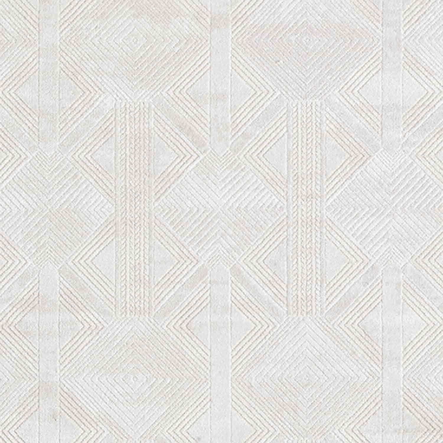 Krem Bej Geometrik Etnik Modern Halı