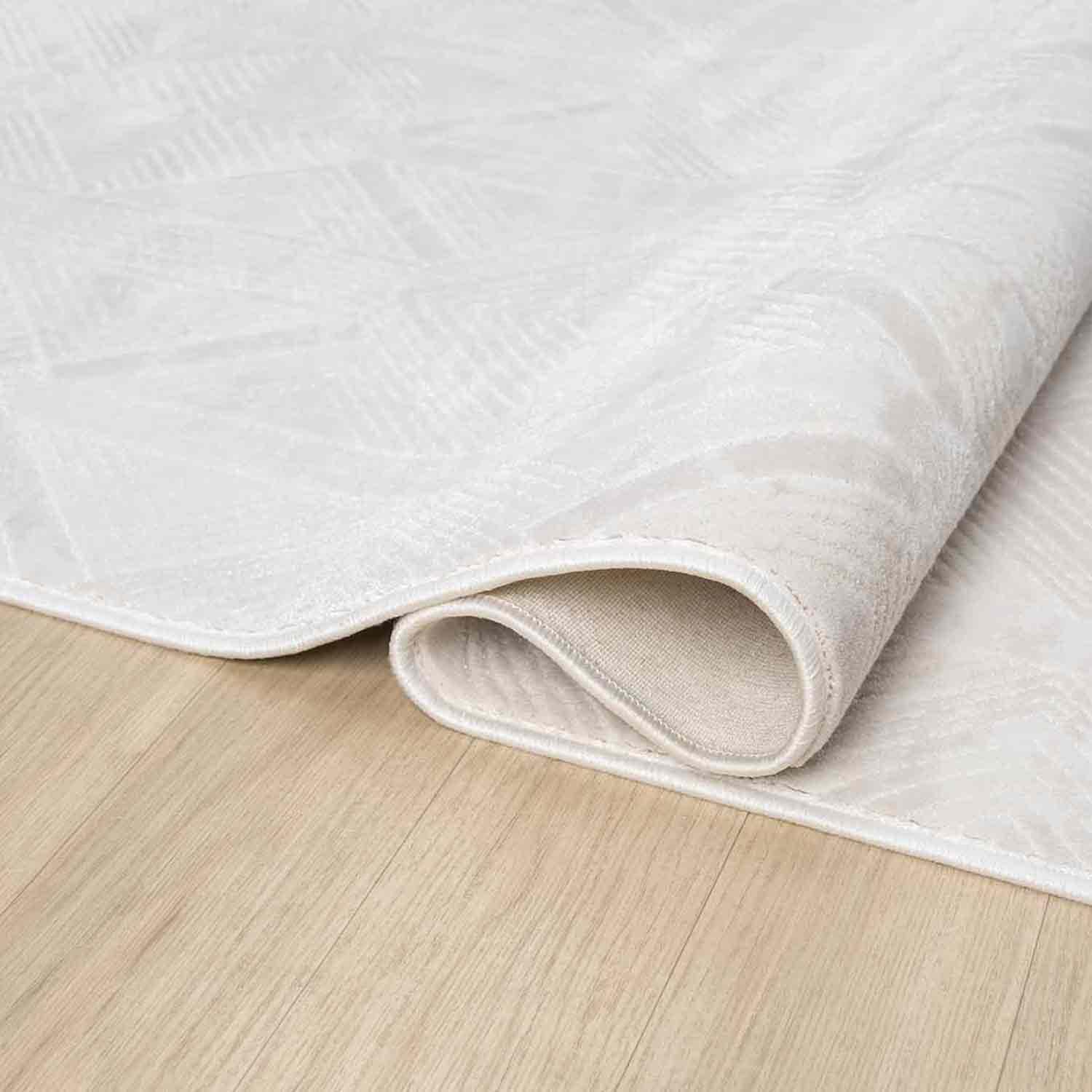 Krem Bej Geometrik Etnik Modern Halı