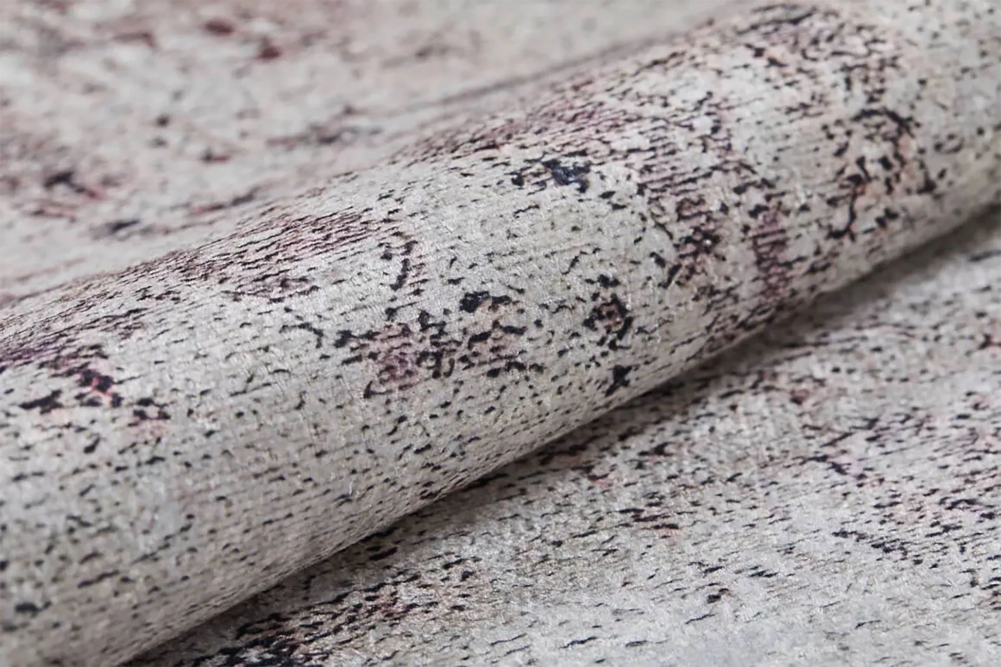 Krem, Bordo ve Gri Modern Soyut Sanat Halısı