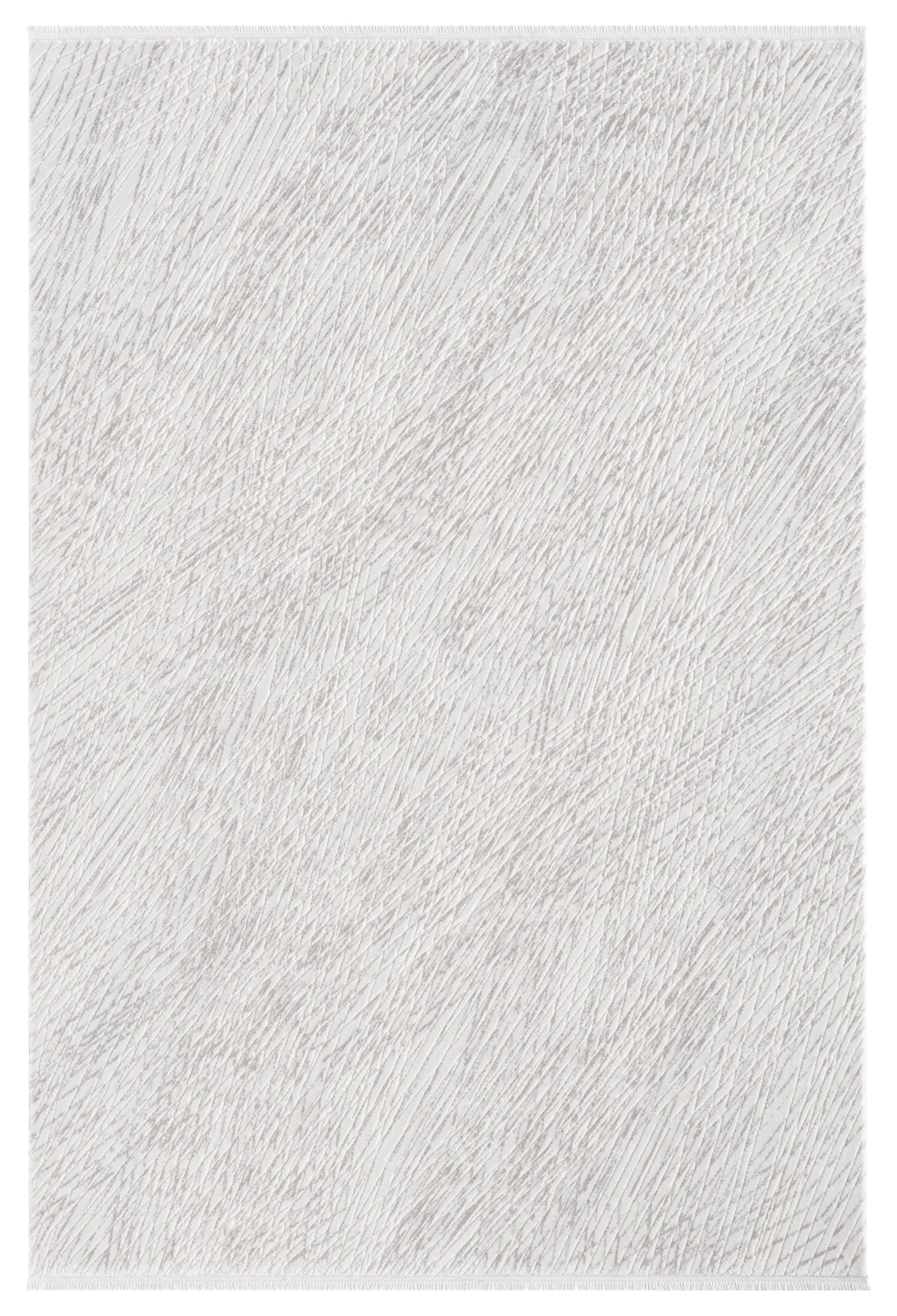 Krem Gri Soyut Çizgili Modern Halı