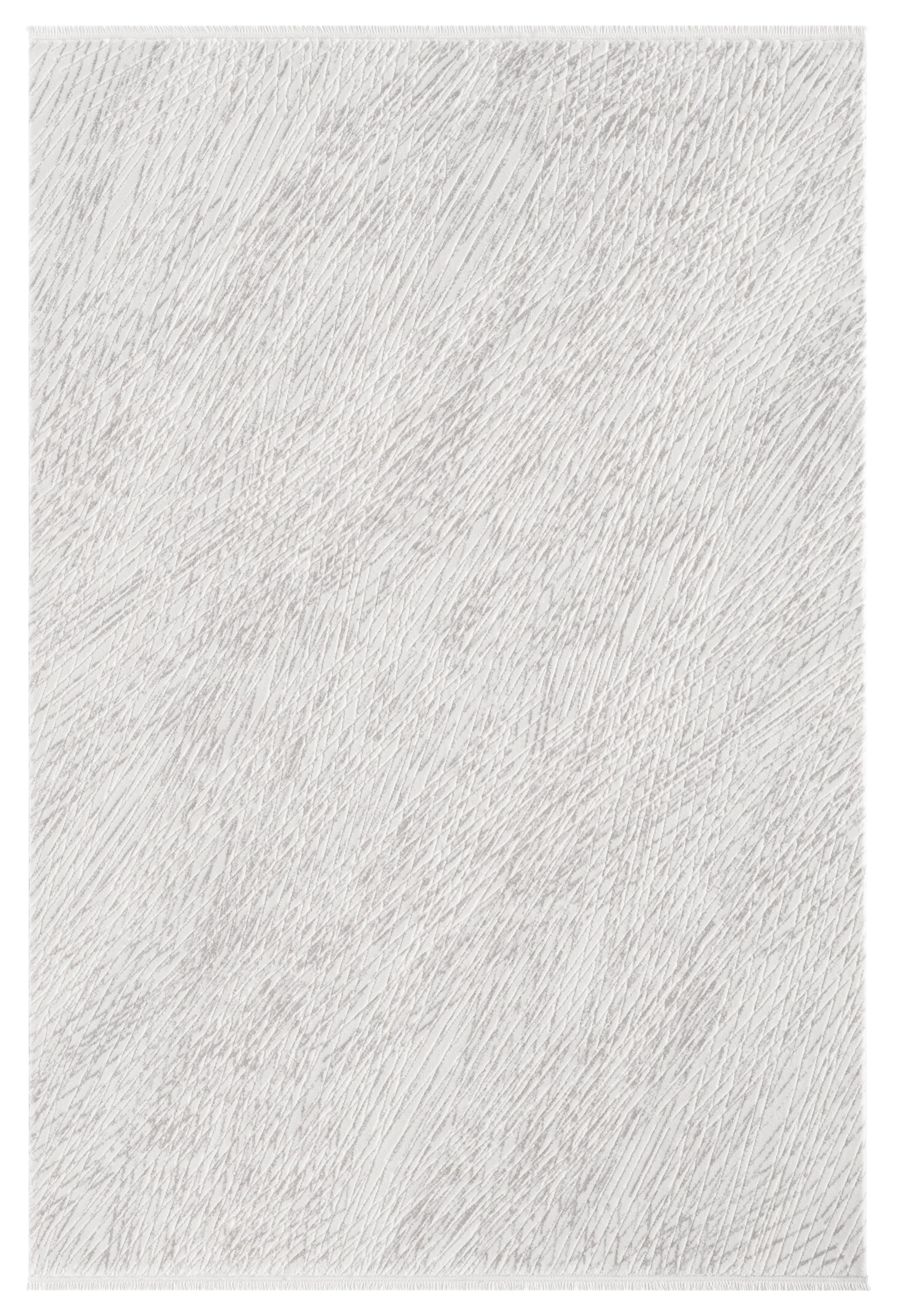 Krem Gri Soyut Çizgili Modern Halı