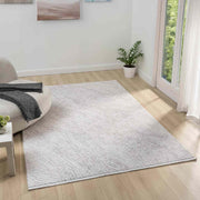Krem Gri Soyut Çizgili Modern Halı