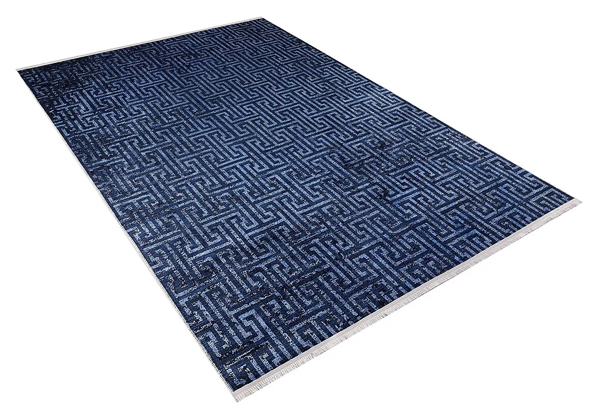 Lacivert Geometrik Modern Halı