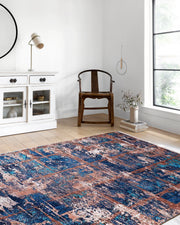 Lacivert Kahverengi Modern Halı
