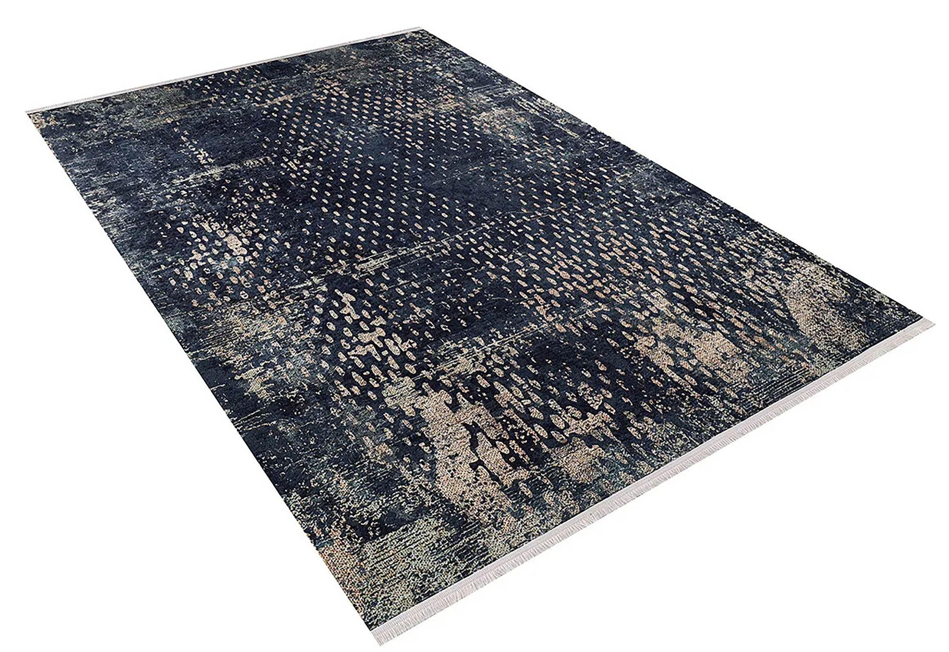 Lacivert Siyah Soyut Desen Modern Halı