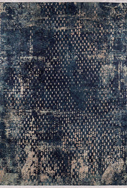 Lacivert Siyah Soyut Desen Modern Halı