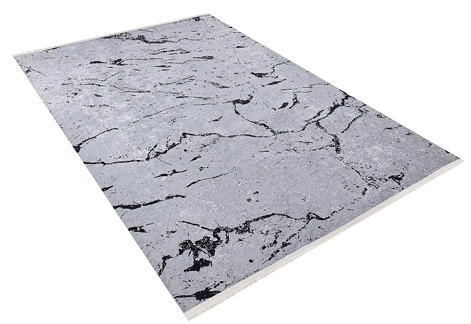 Mermer Desenli Gri Modern Halı
