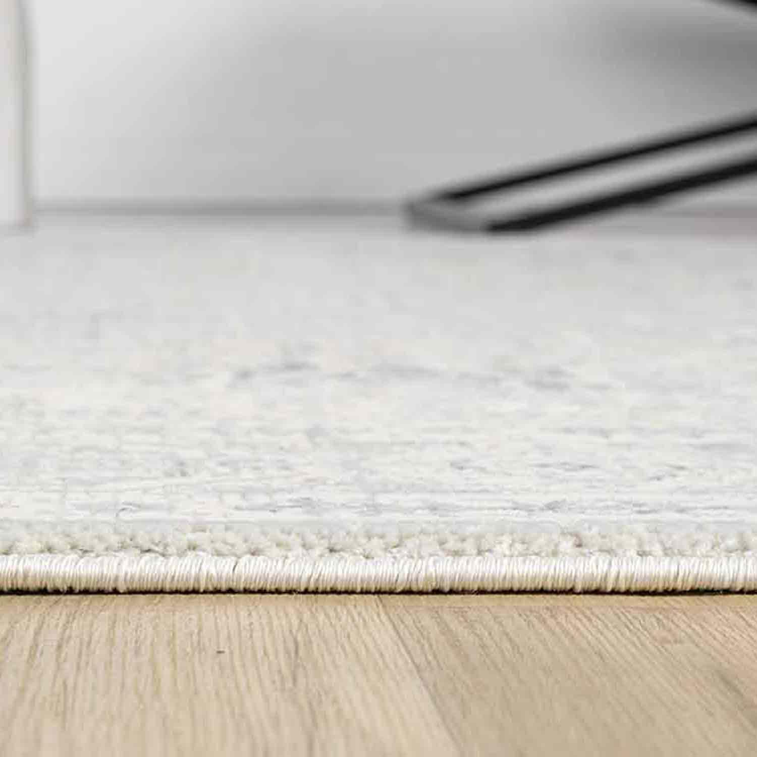 Minimal Krem Eskitme Desenli Halı