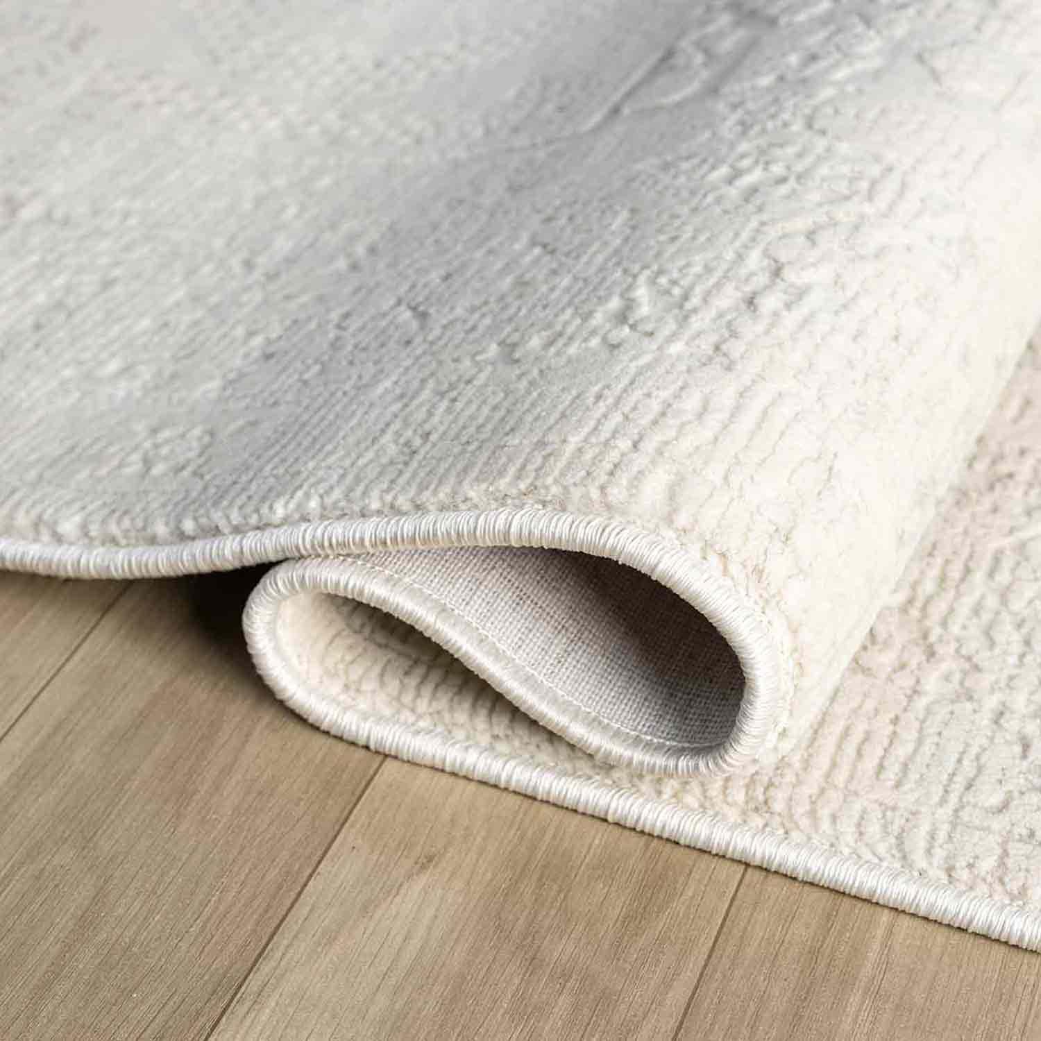 Minimal Krem Eskitme Desenli Halı