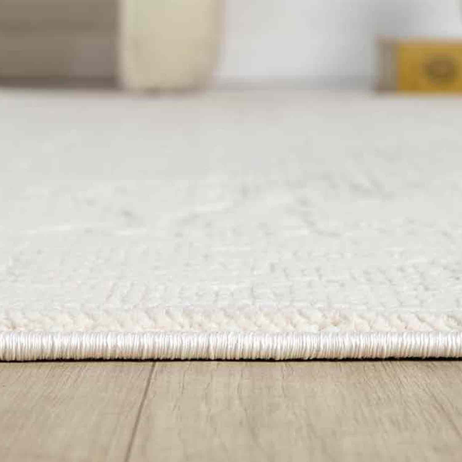 Minimal Krem Eskitme Desenli Halı