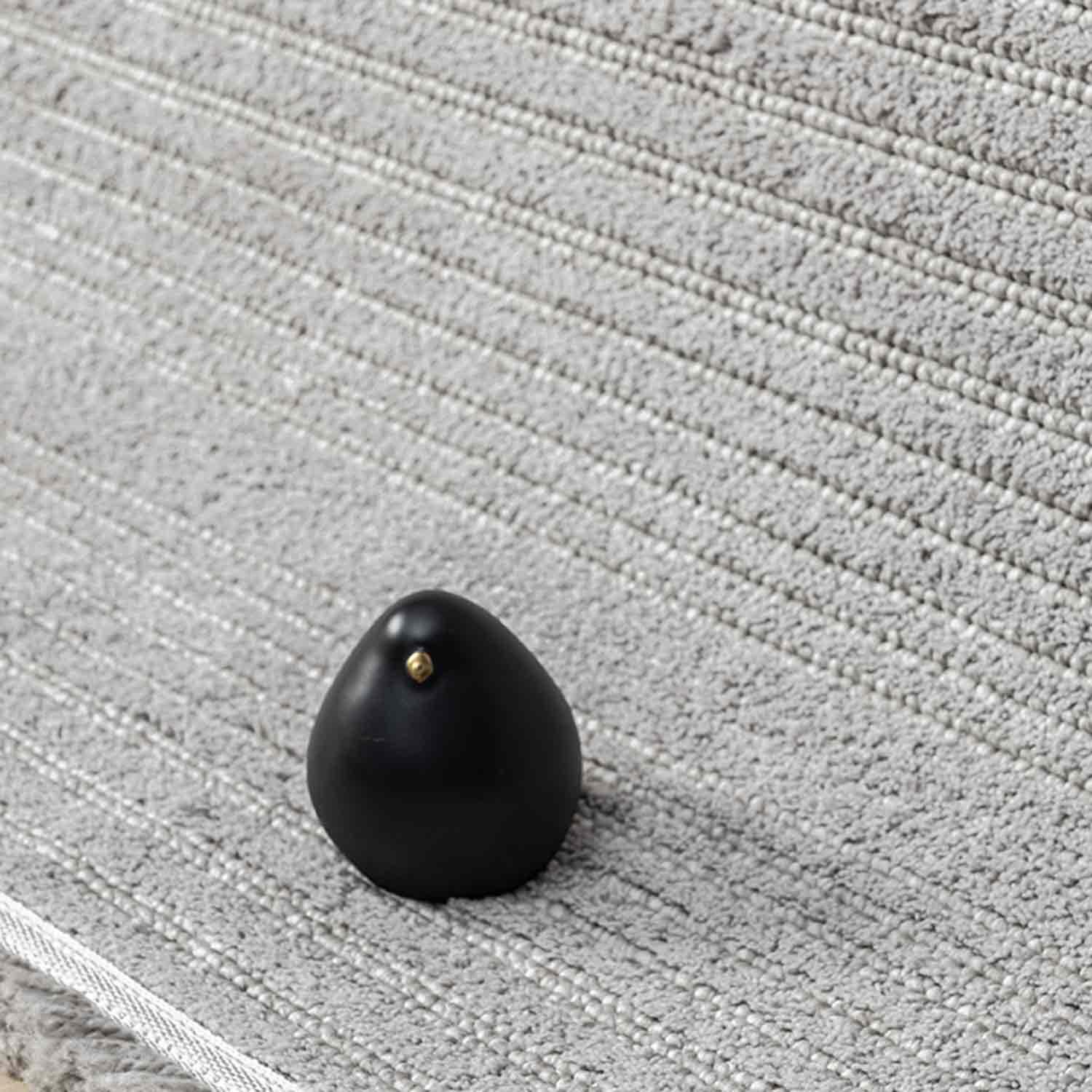 Minimalist Fitil Dokulu Kirli Gri Halısı