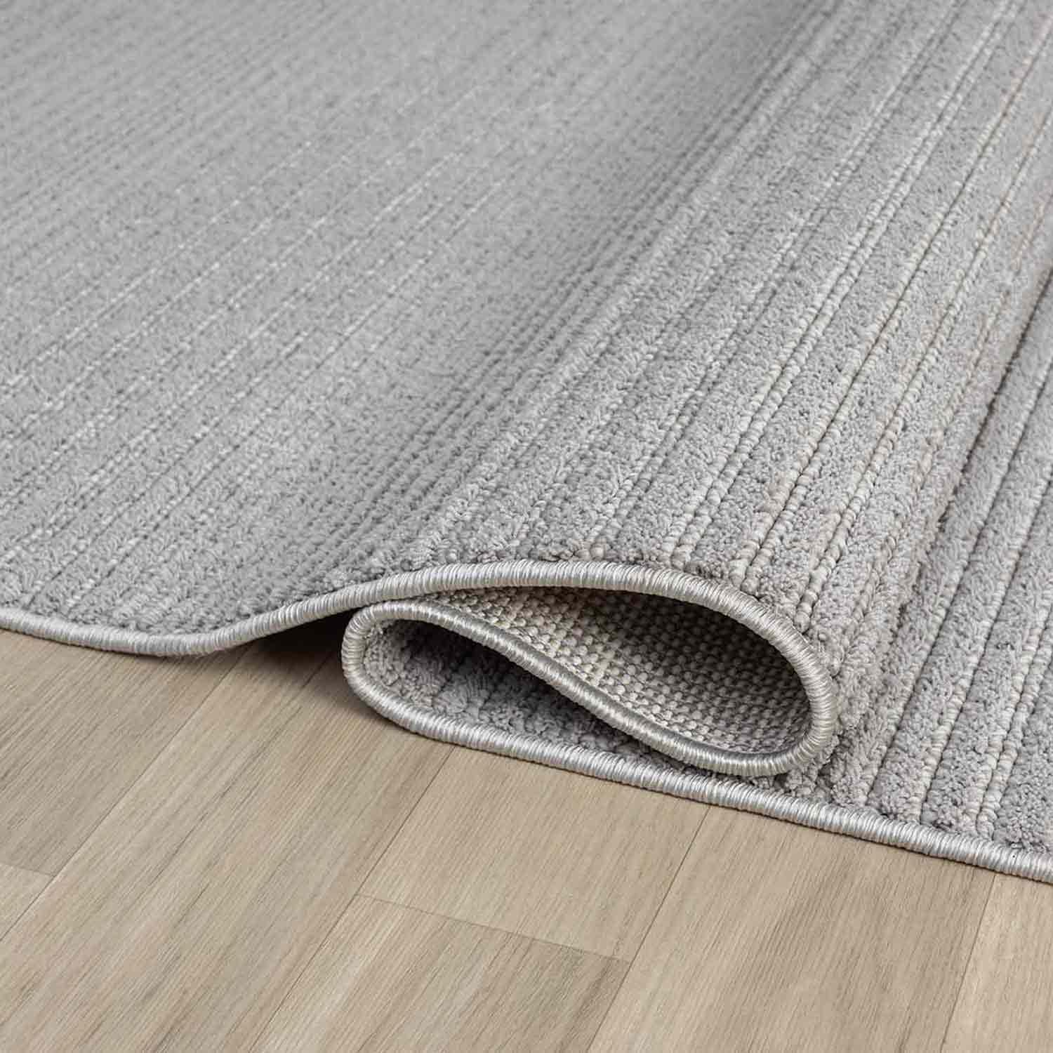 Minimalist Fitil Dokulu Kirli Gri Halısı