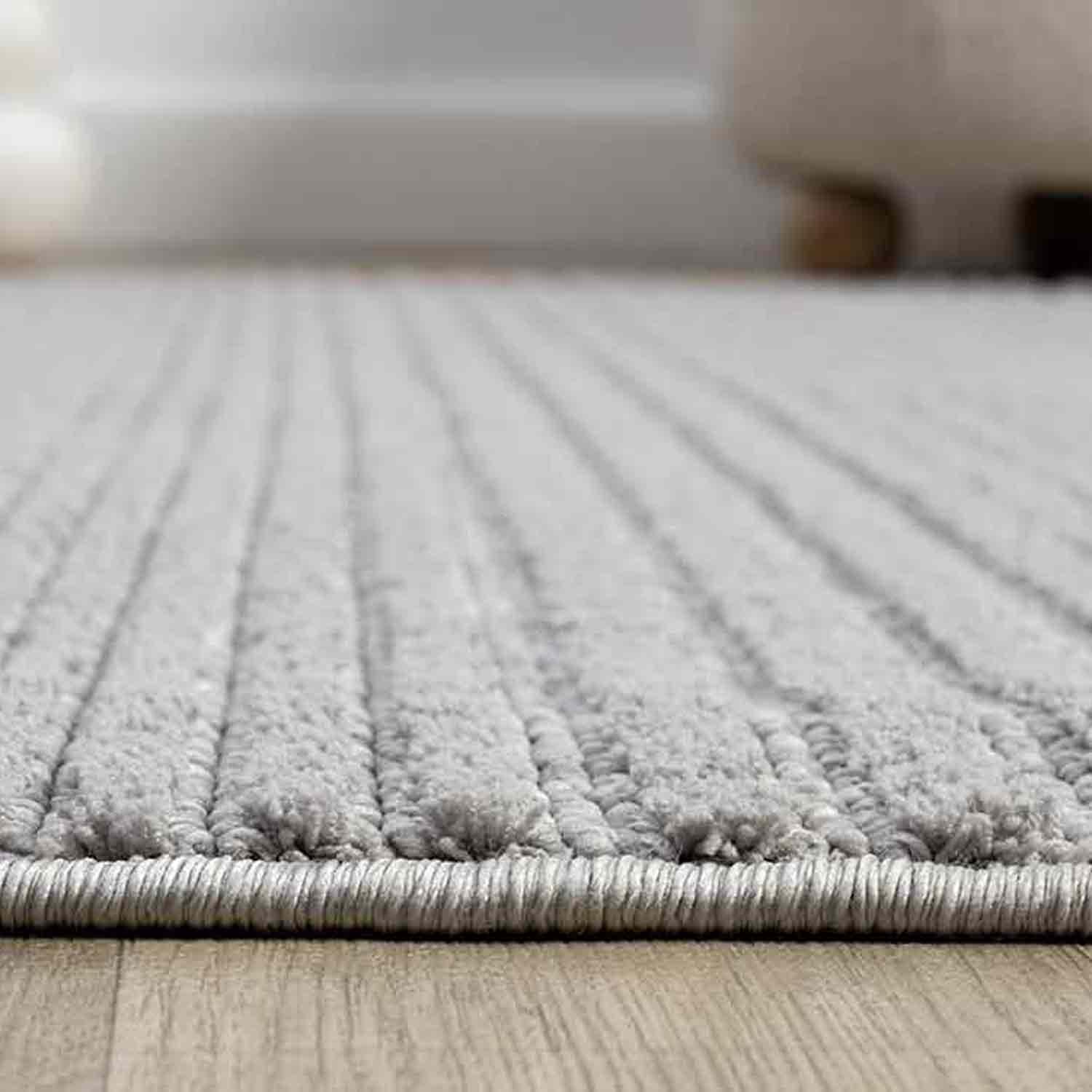 Minimalist Fitil Dokulu Kirli Gri Halısı