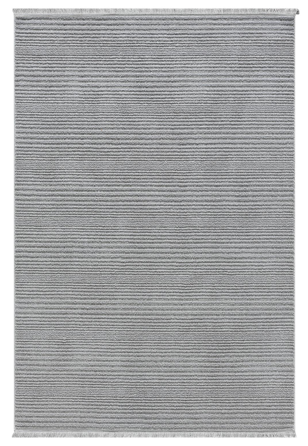 Minimalist Fitil Dokulu Kirli Gri Halısı