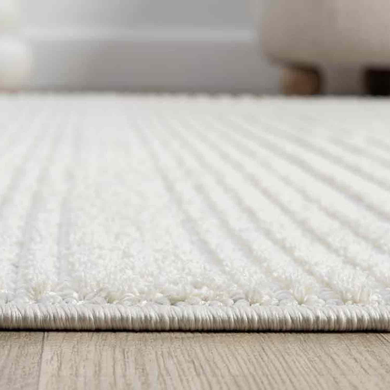 Minimalist Fitil Dokulu Kirli Krem Halısı