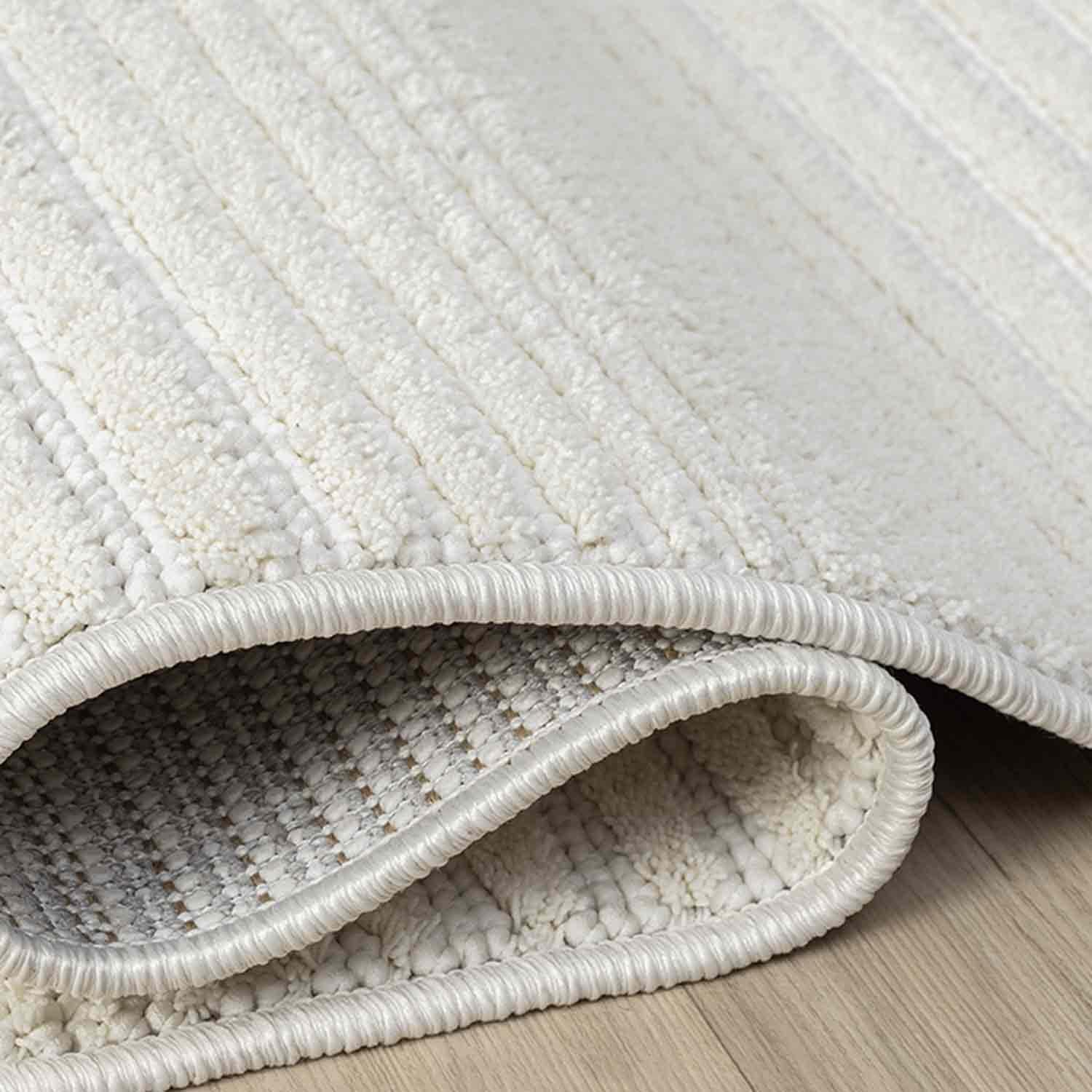 Minimalist Fitil Dokulu Kirli Krem Halısı
