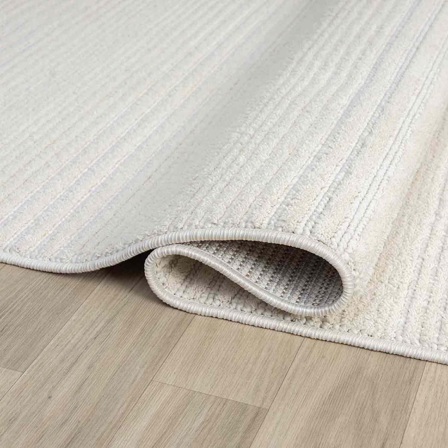 Minimalist Fitil Dokulu Kirli Krem Halısı