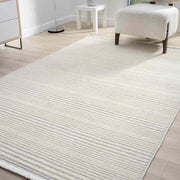 Minimalist Fitil Dokulu Kirli Krem Halısı