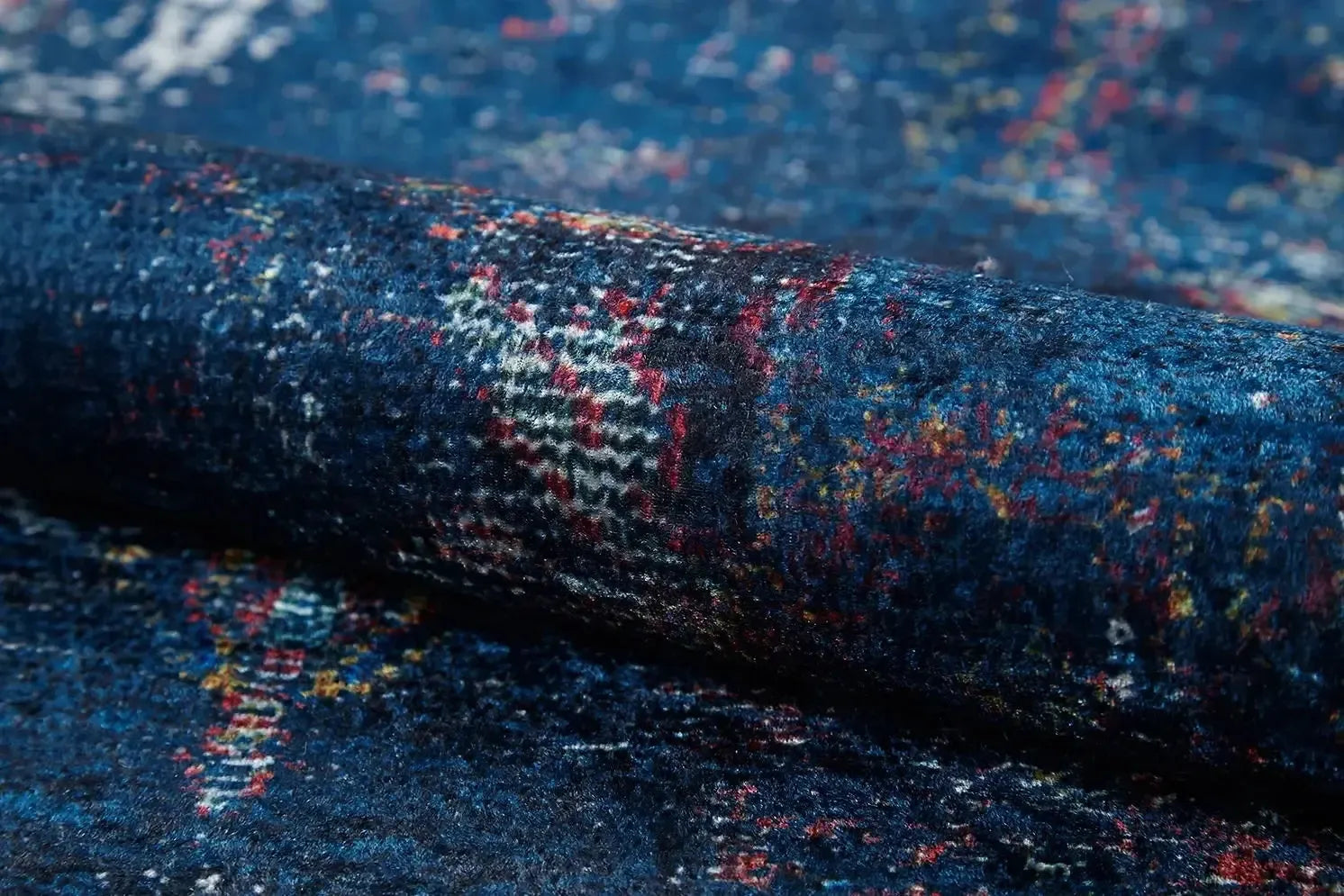 Modern Abstre Mavi Halı