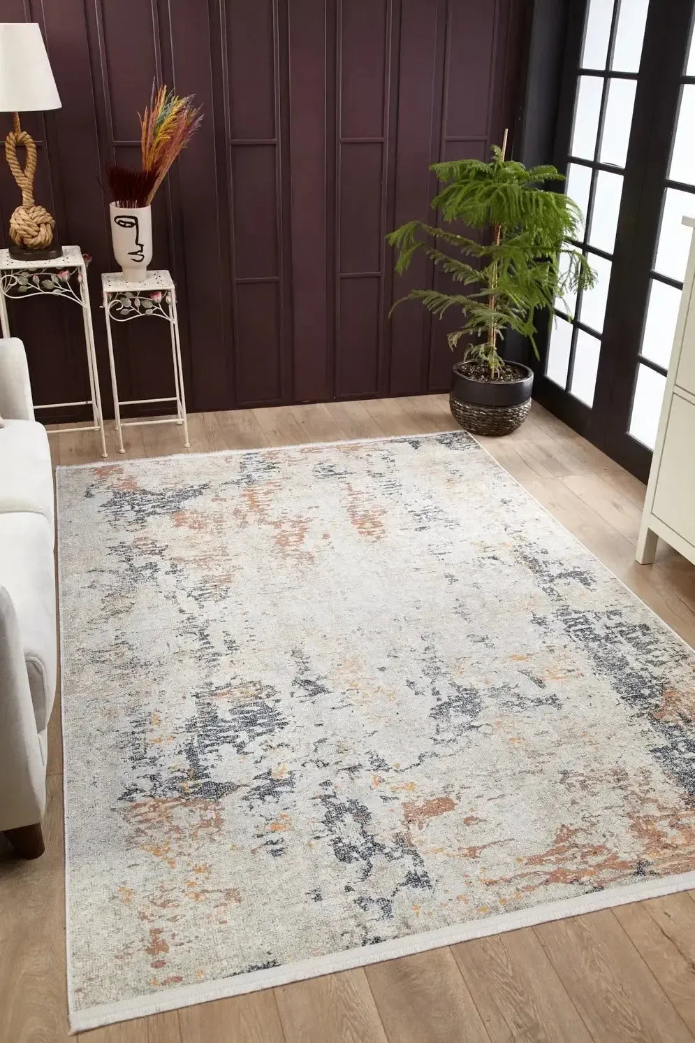 Modern Bej Krem Tonlarda Halı