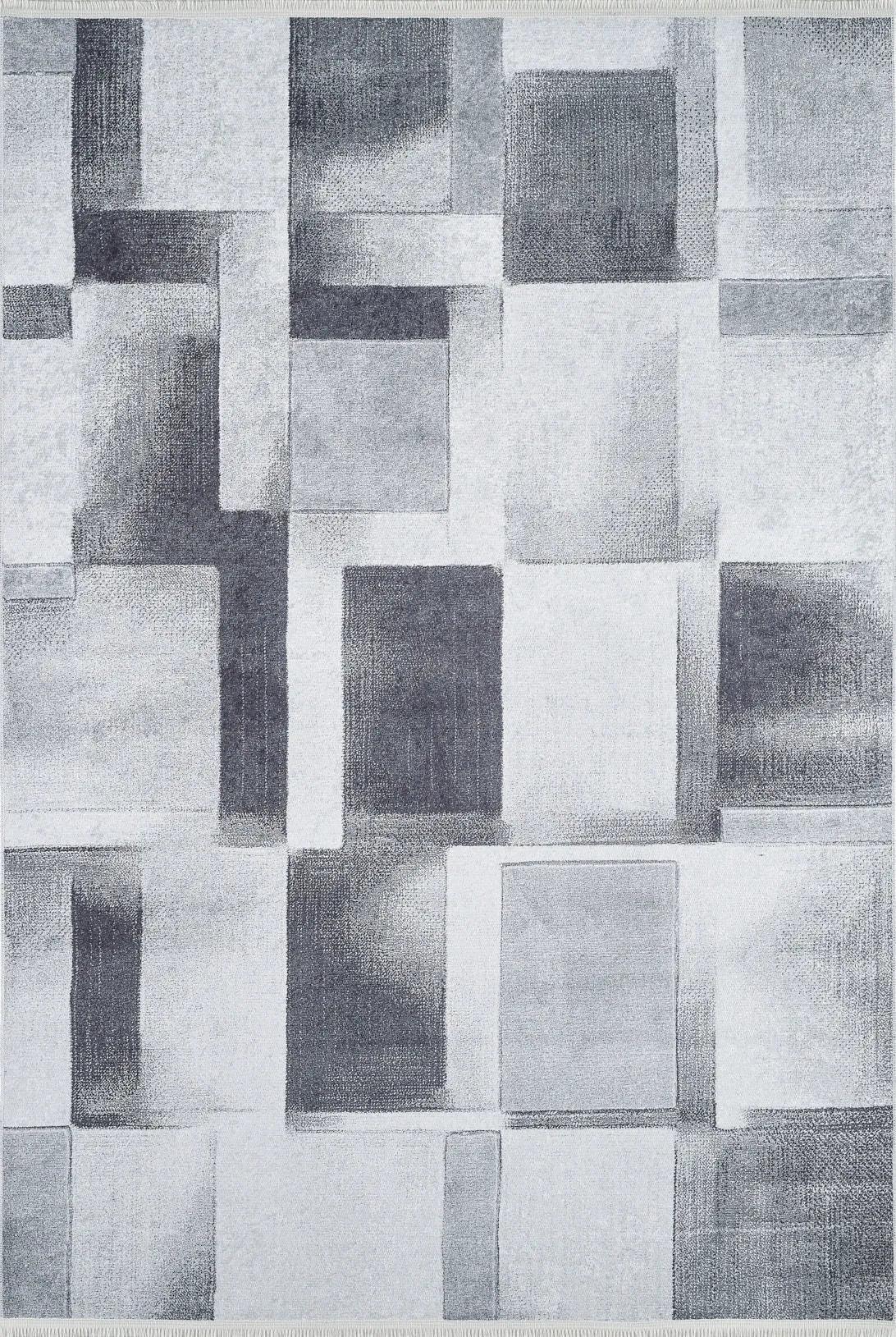 Modern Geometrik Gri Halı