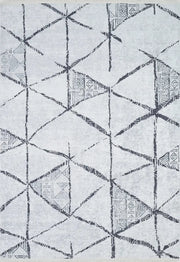 Modern İskandinav Çizgili Gri Halı