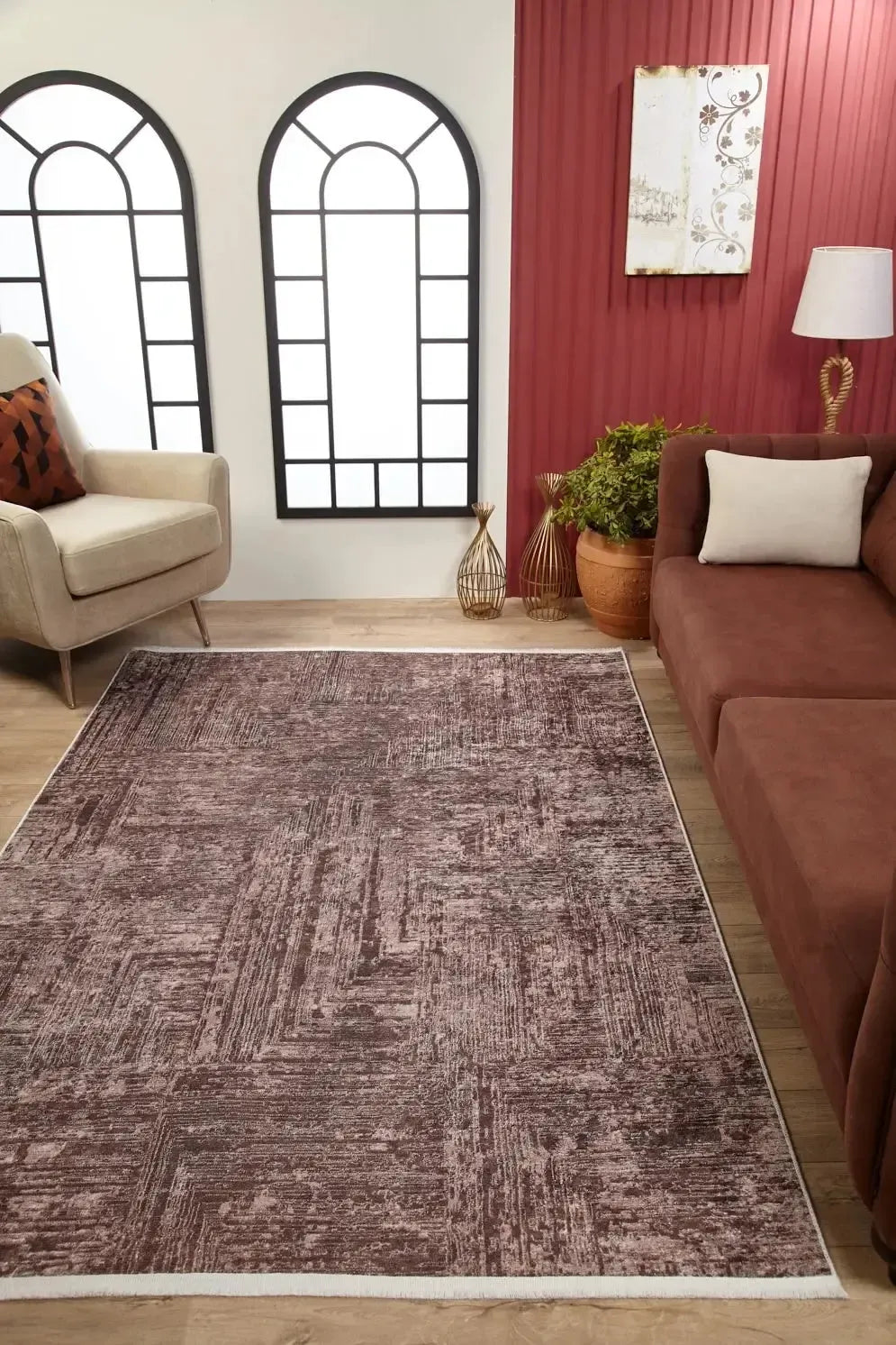 Modern Soluk Kahve Tonlarda Halı