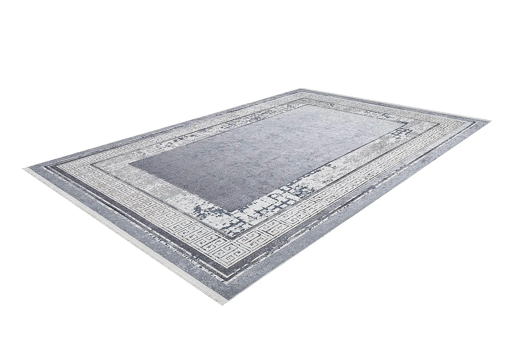 Orta Gri Modern Yunan Anahtar Halı