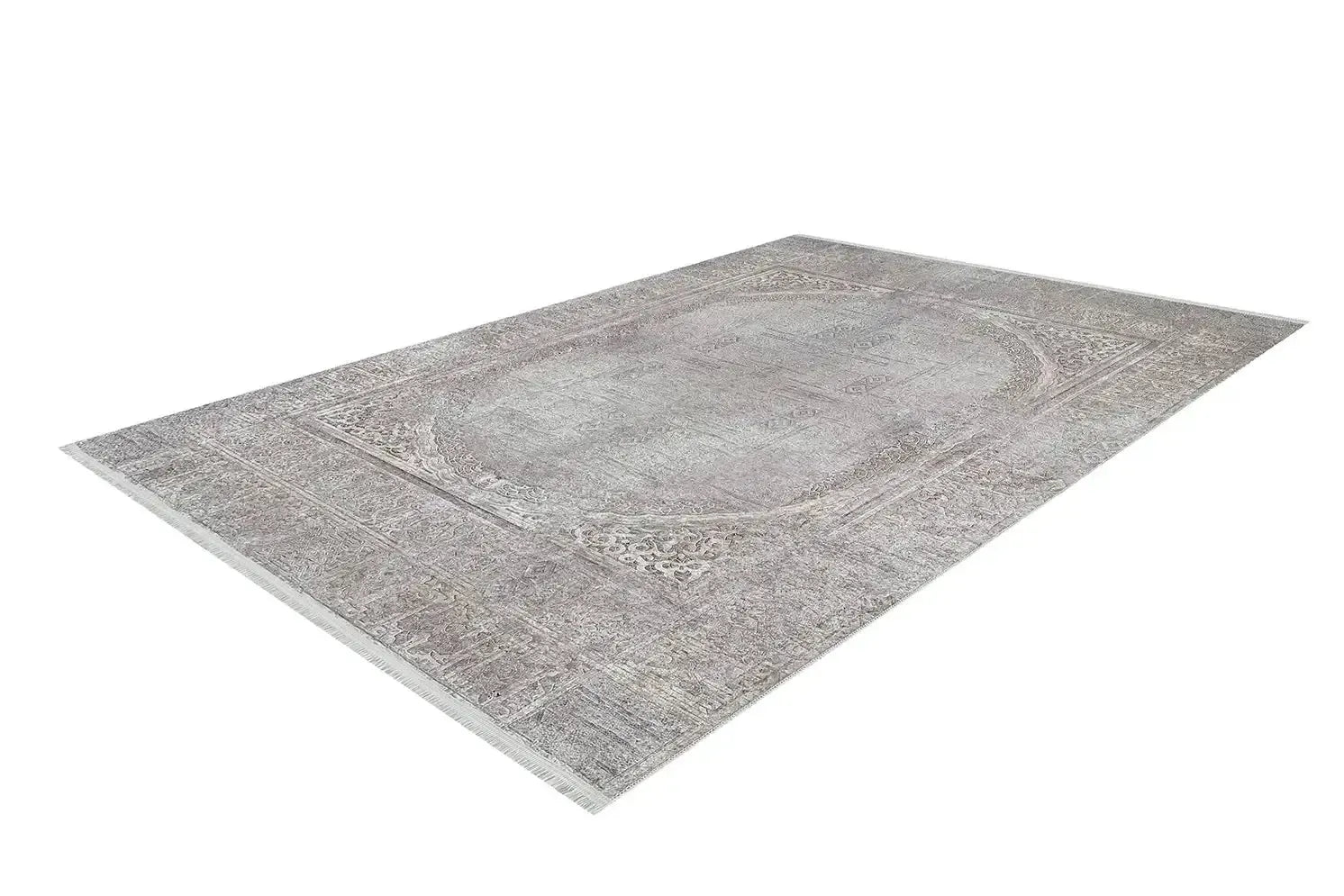 Oval Motifli Modern Yıkanabilir Halı