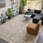 Plain Beige and Coffee Tones Wicker Textured Carpet