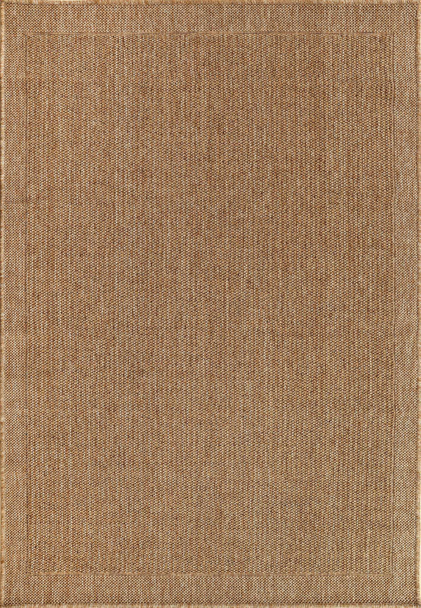 Plain Beige and Coffee Tones Wicker Textured Carpet
